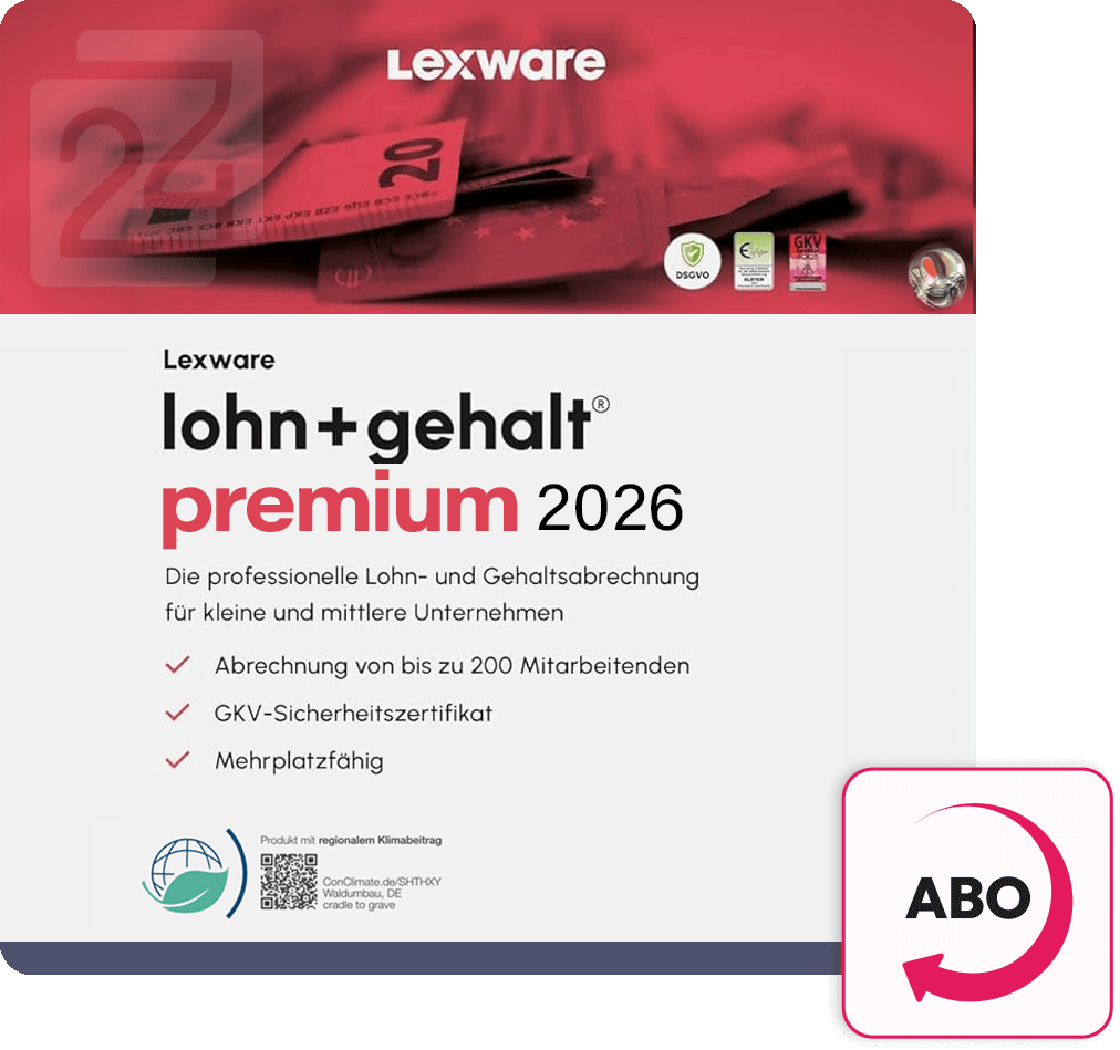 Lexware Lohn + Gehalt 2026 ABO Plus 08857-2047
