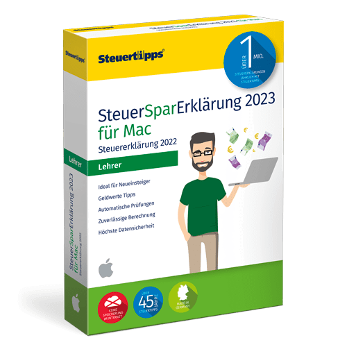 SteuerSparErklärung Lehrer 2023 (für Steuerjahr 2022) Mac