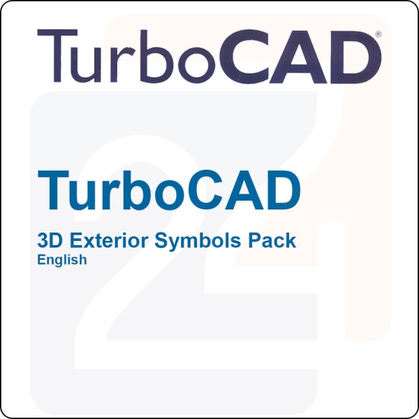TurboCAD 3D Exterior Symbols Pack, English