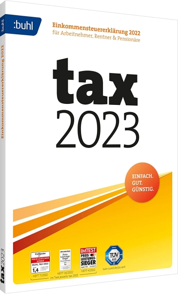 tax 2023, für die Steuererklärung 2022, Download