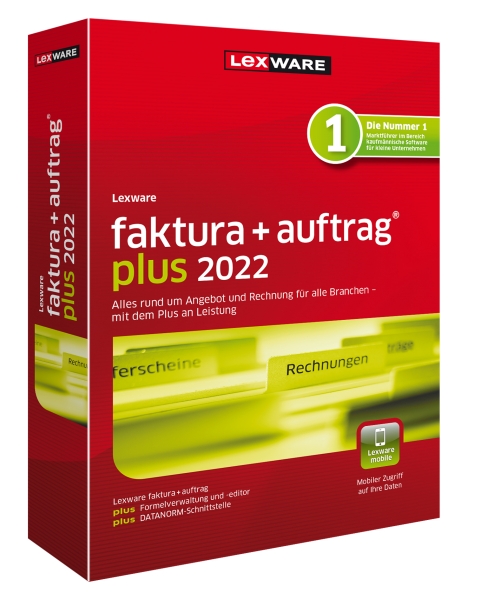 Lexware Faktura+Auftrag Plus 2022, 365 Tage Laufzeit, Download