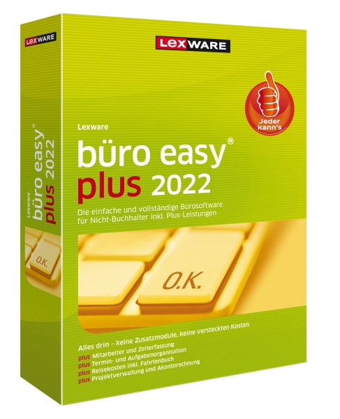 Lexware büro easy Plus 2022, 365 Tage Laufzeit, Download