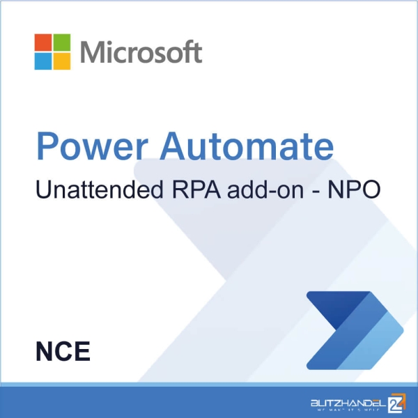 Microsoft Power Automate unattended RPA add-on - NPO (NCE)