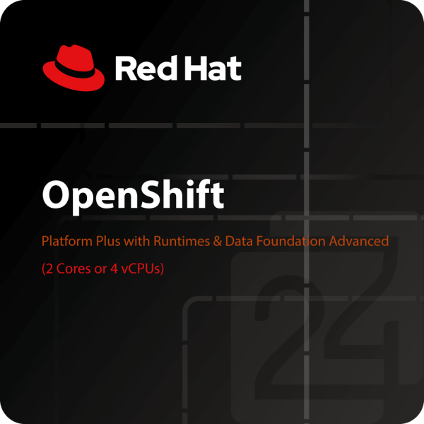 Red Hat OpenShift Platform Plus with Runtimes & Data Foundation Advanced (2 Cores or 4 vCPUs)