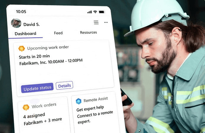 Mobile-Ansicht-Dynamics-Field-Service