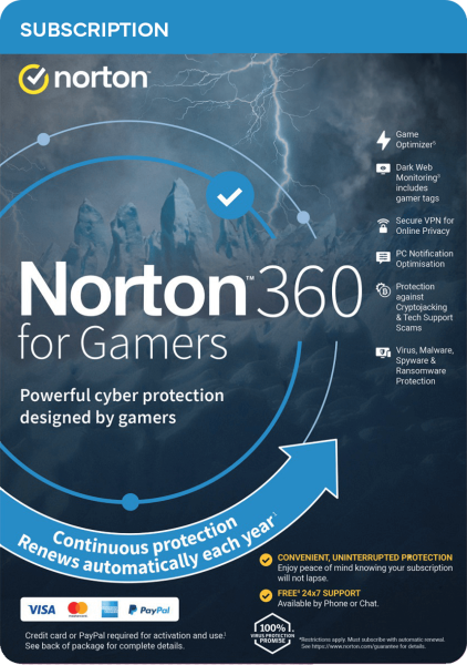 Norton 360 for Gamers 3 Geräte 1 Jahr