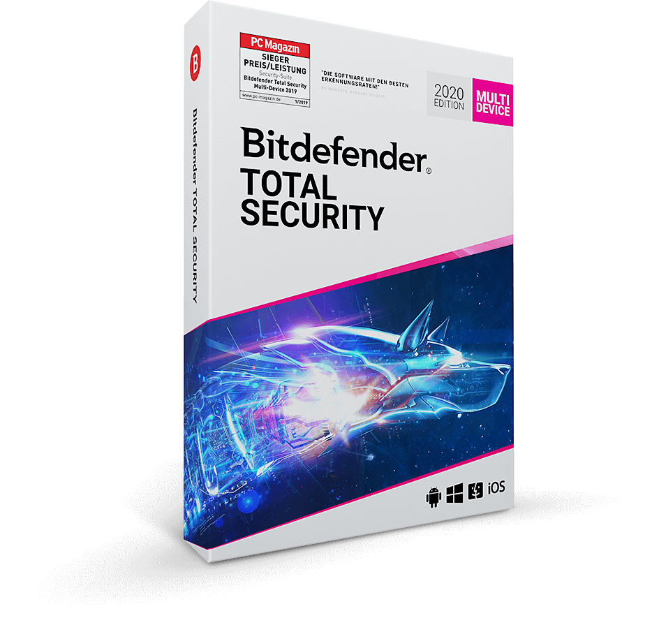 Bitdefender Total Security 2021, Multi Device 3 urządzenia / 1 rok