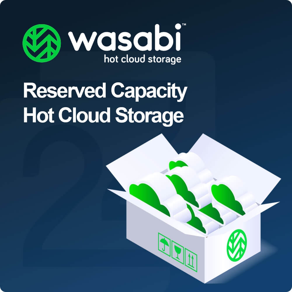 Wasabi Reserved Capacity Hot Cloud Storage 4 Jahre 900TB
