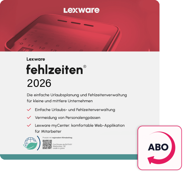 Lexware Fehlzeiten 2026 ABO